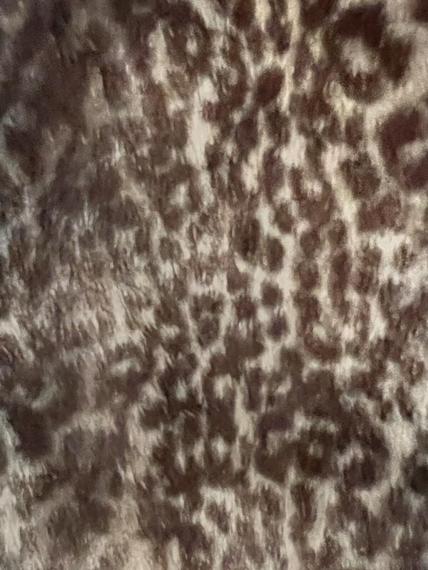 XL Guess Reversible Leopard Faux Fur Vest Full Zip Pockets EUC