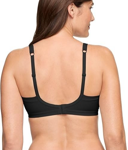 XL NWT Warner's 3911A Easy Does It Smoothing Lightly Lined Wireless Bra Black