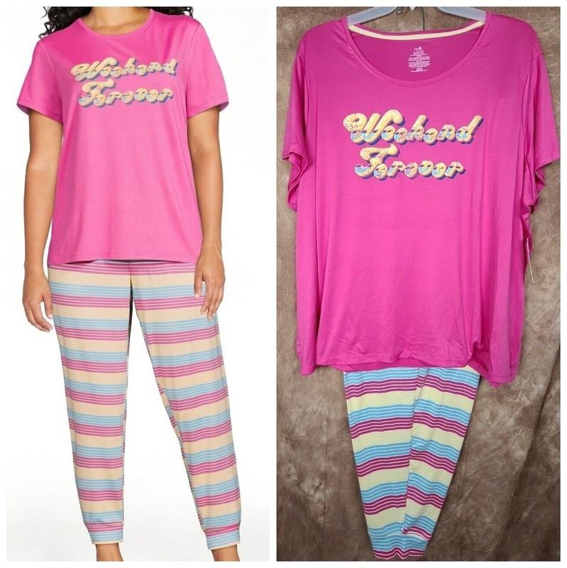 XL Secret Treasures Pajama Set Top and Jogger Bottoms Women's Size 16-18