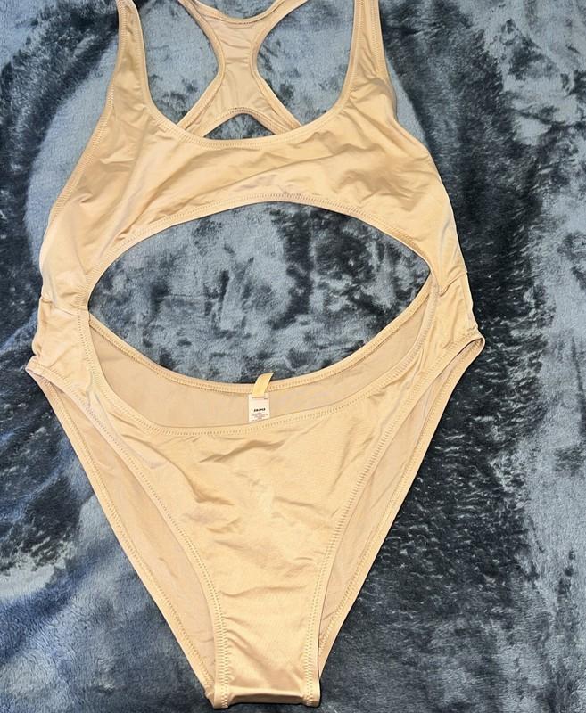 XL SKIMS Women's Signature Swim Cut Out Monokini OCHRE SW-MKN-0012