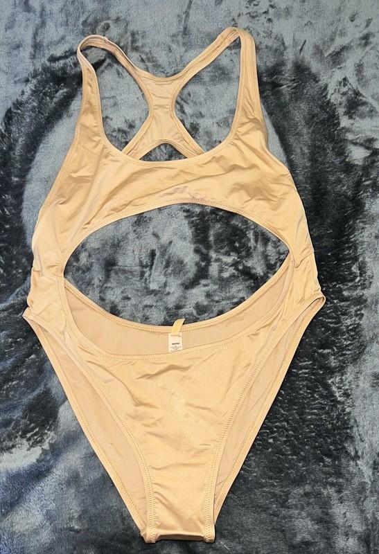 XL SKIMS Women's Signature Swim Cut Out Monokini OCHRE SW-MKN-0012