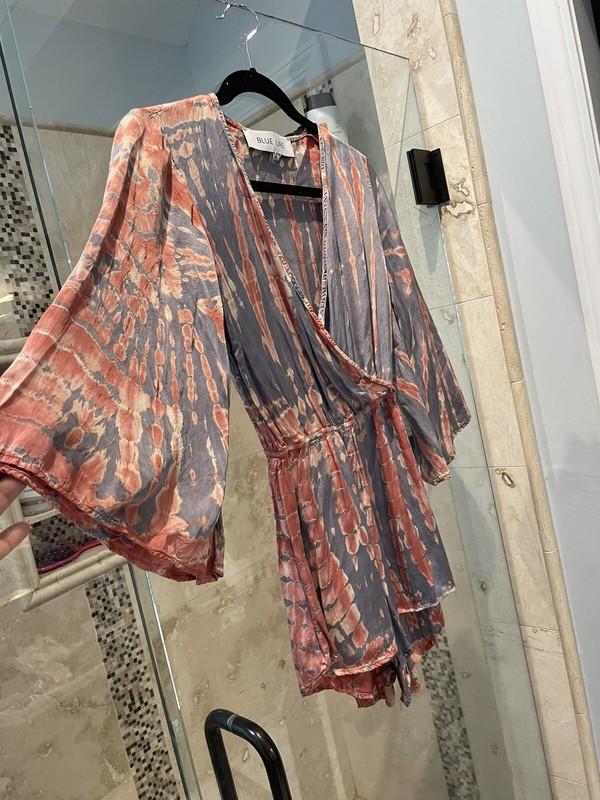 XS Blue Life Tie Dye Kimono Romper As Seen On Maddie Ziegler