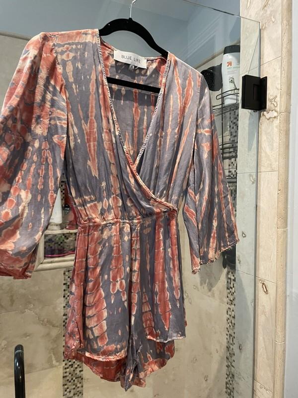 XS Blue Life Tie Dye Kimono Romper As Seen On Maddie Ziegler