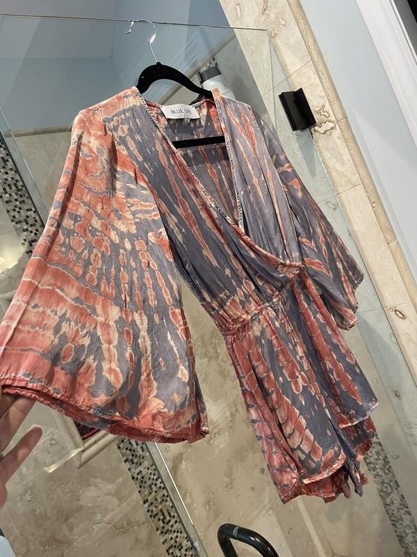 XS Blue Life Tie Dye Kimono Romper As Seen On Maddie Ziegler