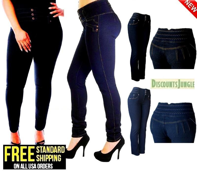 Y&F Womens Plus Size High Waisted Stretch STRAIGHT-LEG & Skinny DENIM JEANS PANT