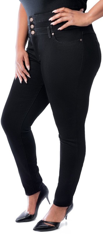 Y&F Womens Plus Size High Waisted Stretch STRAIGHT-LEG & Skinny DENIM JEANS PANT