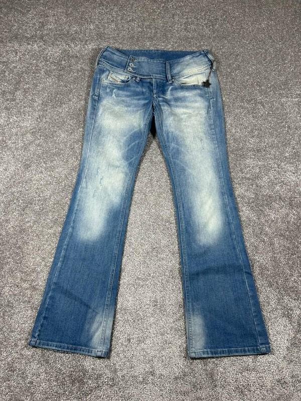 Y2k Diesel Jeans Womens 29 Blue Cherock Slim Bootcut Embellished 29x30