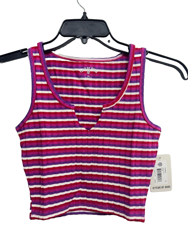 Year Of Ours Women's Notch Tank Stripe Different Size