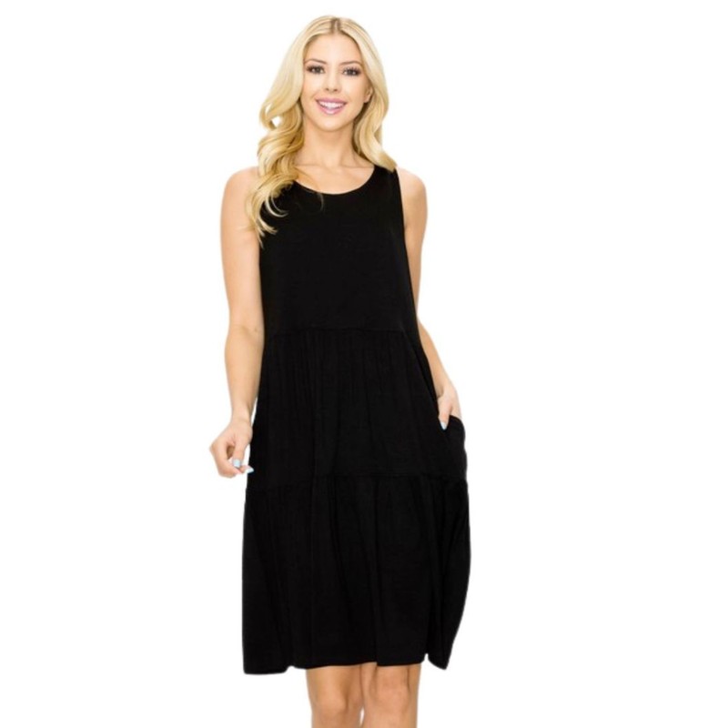 Yelete Womens Bohemian Bella Sleeveless Layered Dress