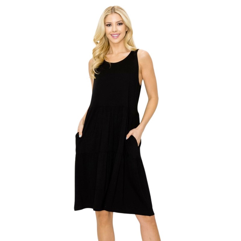 Yelete Womens Bohemian Bella Sleeveless Layered Dress