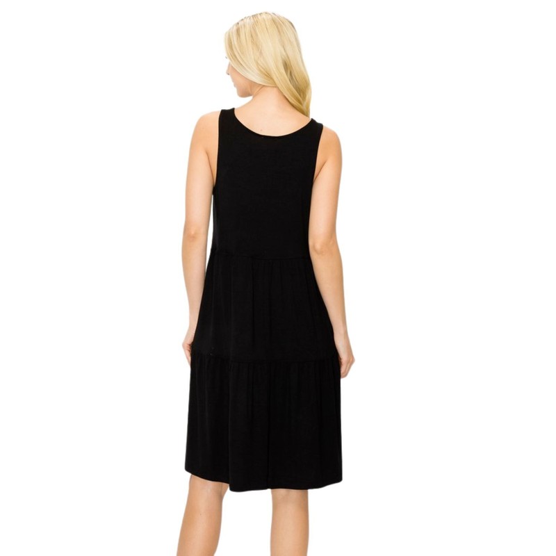 Yelete Womens Bohemian Bella Sleeveless Layered Dress