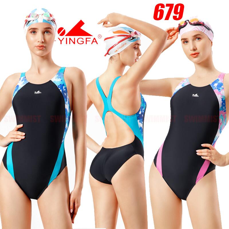 YINGFA 679 WOMEN'S GIRL'S COMPETITION RACING TRAINING SWIMSUIT SWIMWEAR ALL SIZE