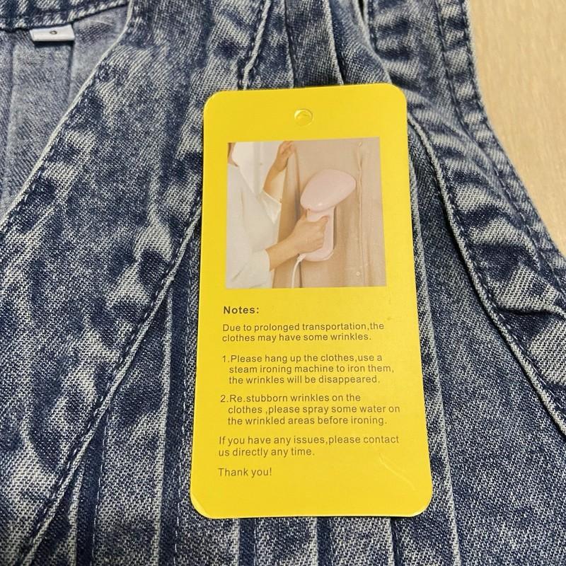 Yoeasy Women's Size Small Sleeveless V-Neck Front Tie Pocketed Denim Romper