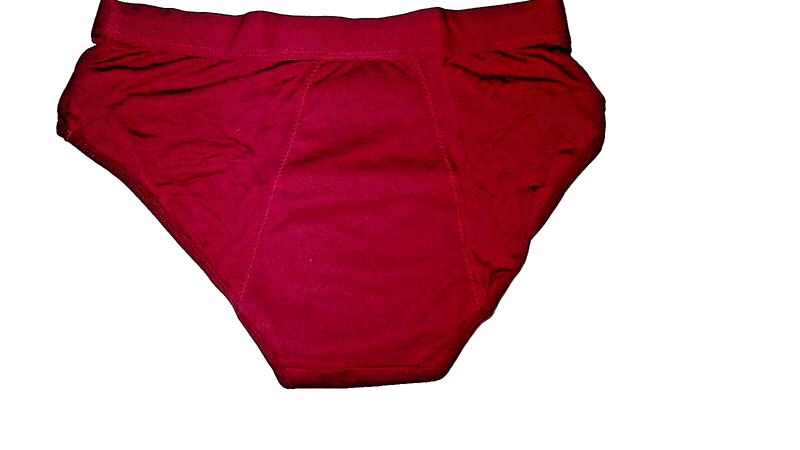 Yonitox Organic Period Panties Underwear -Bikini Waist - Burgundy - Size Large