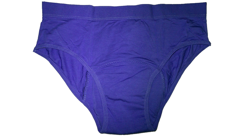 Yonitox Organic Period Panties Underwear -Bikini Waist - Blue - Size Large