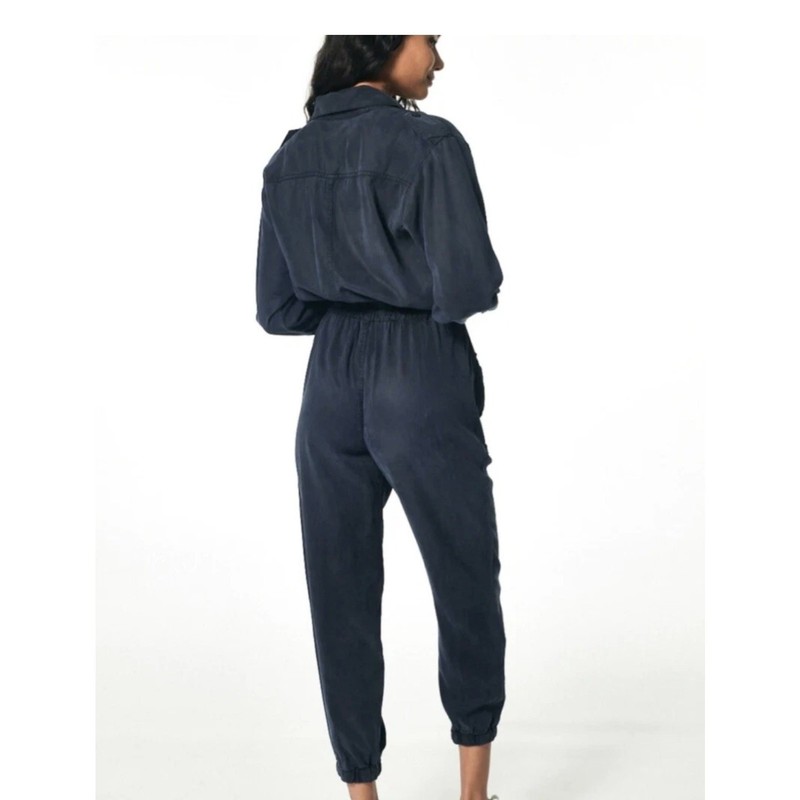 Young Fabulous & Broke Navy Flight Suit Utility Jumpsuit Midnight Pigment Size S