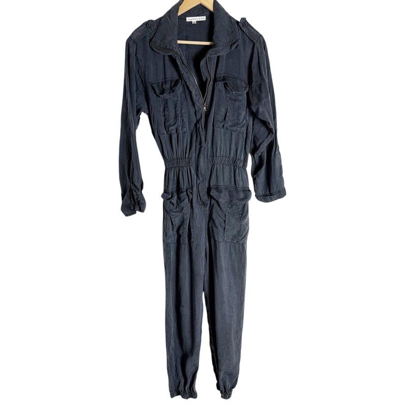 Young Fabulous & Broke Navy Flight Suit Utility Jumpsuit Midnight Pigment Size S