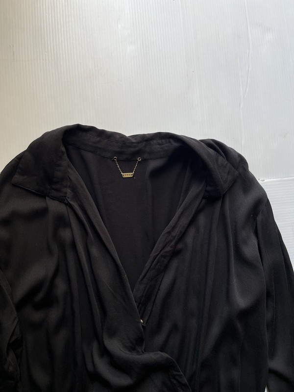 Young Fabulous & Broke Women’s Black Zander Jumpsuit Size L Long Sleeve V-Neck S