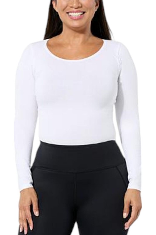 Yummie Women's Karlie Long-Sleeve Shaping Top White