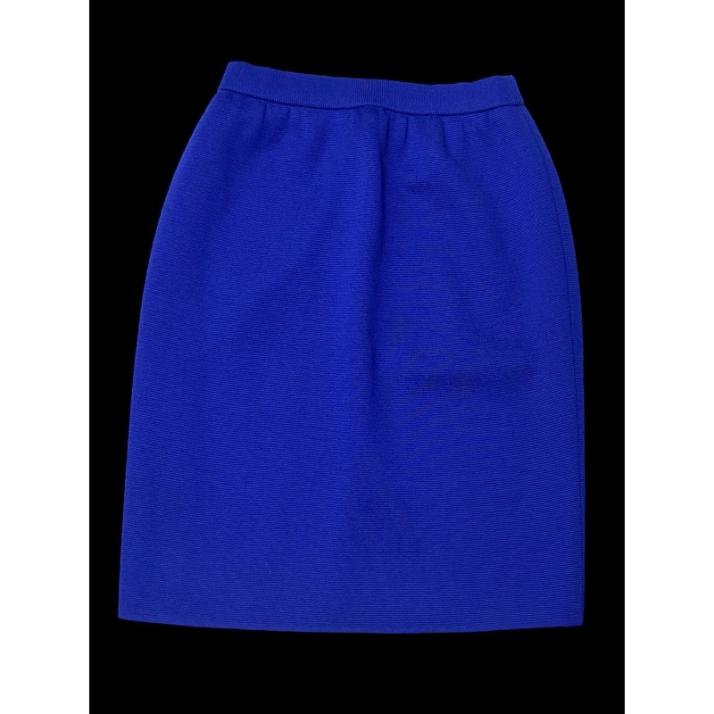 Yves Saint Laurent Wool Blue Skirt Size 9 From Japan COA