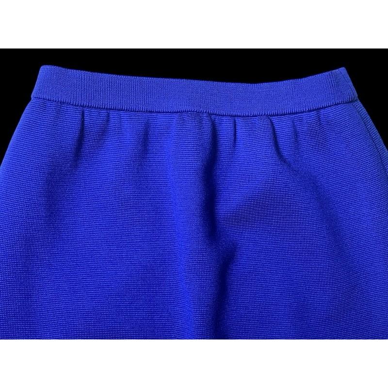 Yves Saint Laurent Wool Blue Skirt Size 9 From Japan COA