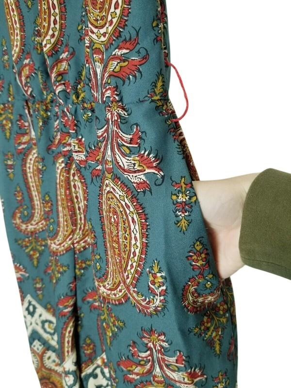 Zara Basic Womens Sleeveless Paisley Romper Jumpsuit With Pockets Size S