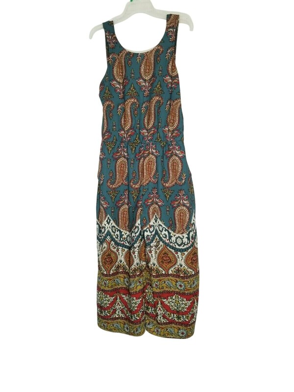 Zara Basic Womens Sleeveless Paisley Romper Jumpsuit With Pockets Size S