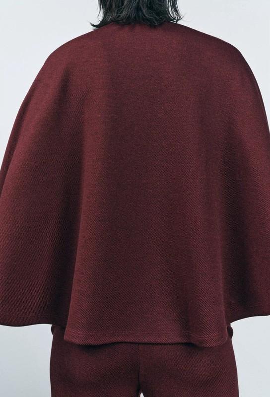 ZARA GOLD BUTTON BURGUNDY CAPE SZ S L 3644/162/681