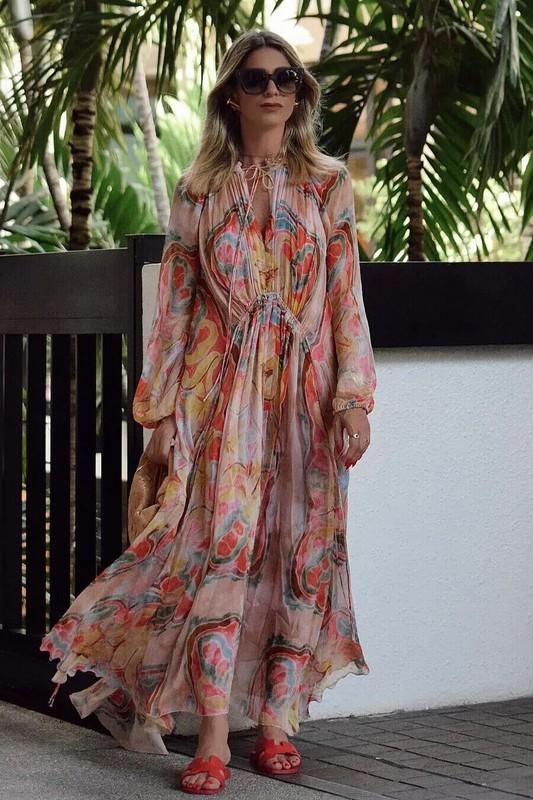 ZARA NEW SS24 PRINTED MIDI DRESS ZW COLLECTION 7908/165_SIZE M