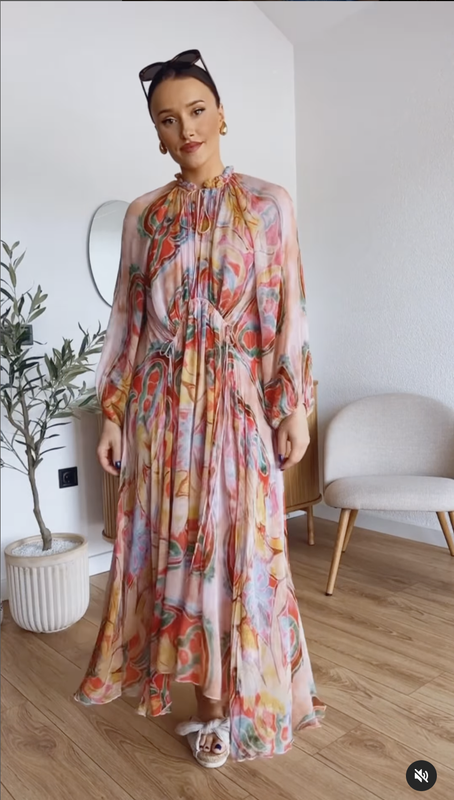 ZARA NEW SS24 PRINTED MIDI DRESS ZW COLLECTION 7908/165_SIZE M