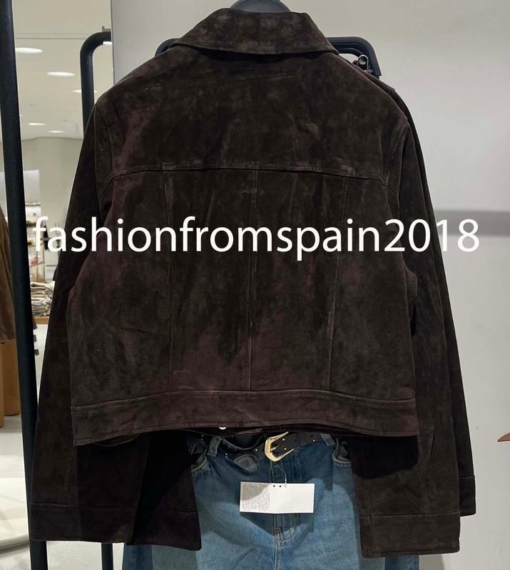 ZARA NEW WOMAN 100% LEATHER SHORT JACKET DARK BROWN XS-XL 8073/254/716