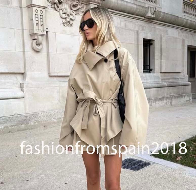 ZARA NEW WOMAN BELTED TRENCH COAT LIGHT TAN XS-S M-L 5063/799/708