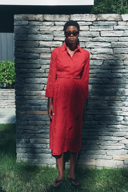 ZARA NEW WOMAN EMBROIDERED SHIRT DRESS ZW COLLECTION RED 8420/916