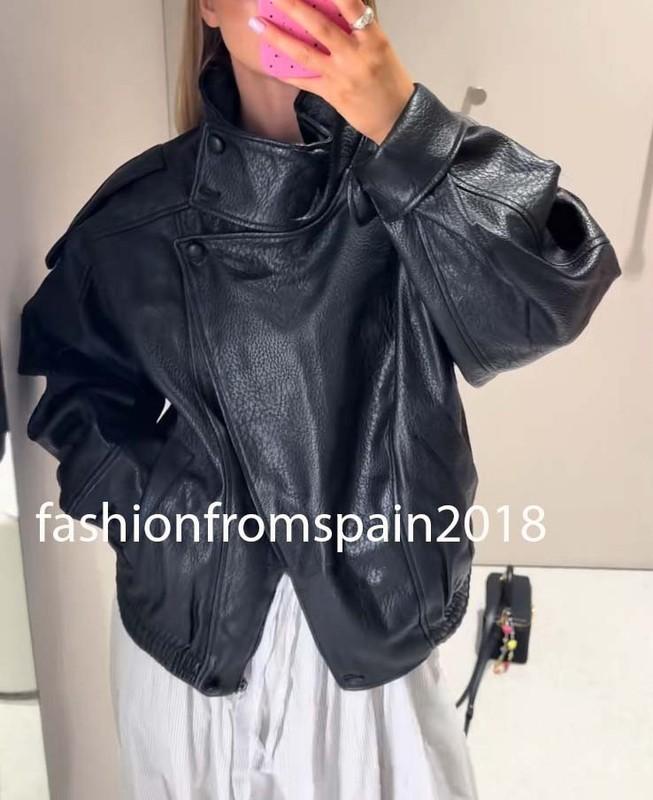 ZARA NEW WOMAN FW25 BNWT FAUX LEATHER JACKET BLACK XS-XXL 4391/872/800