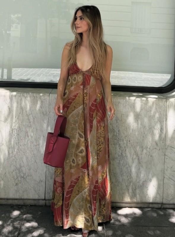 ZARA NEW WOMAN MIDI STRAPPY FLORAL PRINT DRESS FLARED SIZE L REF:3508/147/024