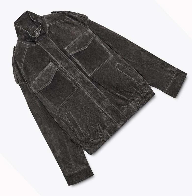 ZARA NEW WOMAN SUEDE LEATHER JACKET CHARCOAL XS-XL 4341/770/822