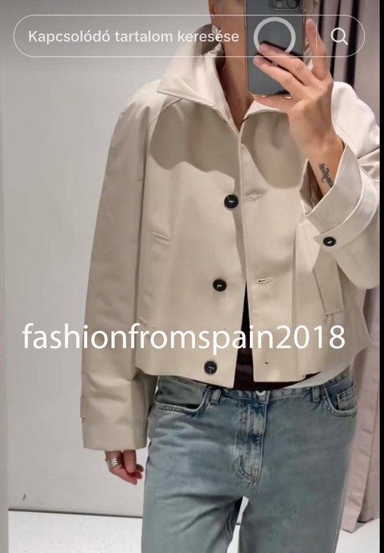 ZARA NEW WOMAN WATER-REPELLENT SHORT TRENCH COAT ZW BEIGE XS-XL 3833/245/710