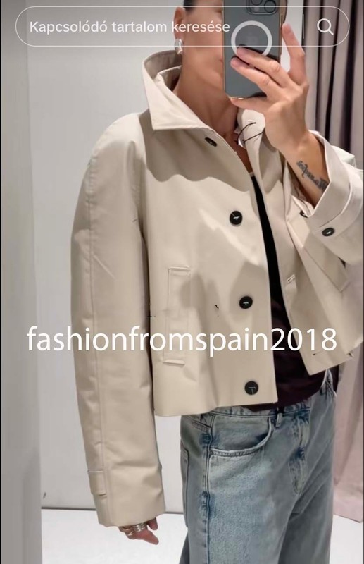 ZARA NEW WOMAN WATER-REPELLENT SHORT TRENCH COAT ZW BEIGE XS-XL 3833/245/710