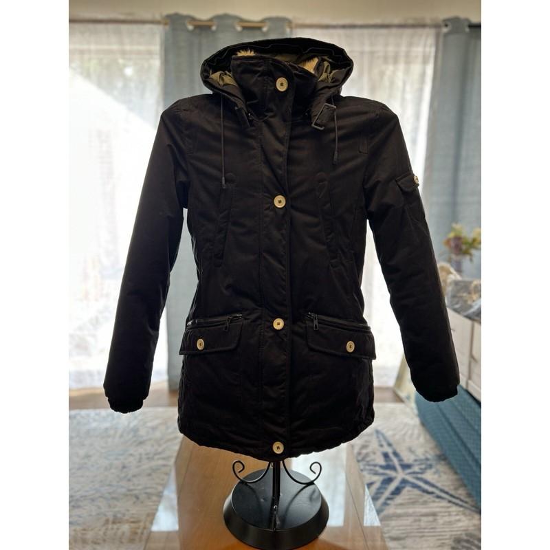 Zara Trafaluc Collection Jacket Women’s Large L Black Full Zip Hoodie Faux Fur