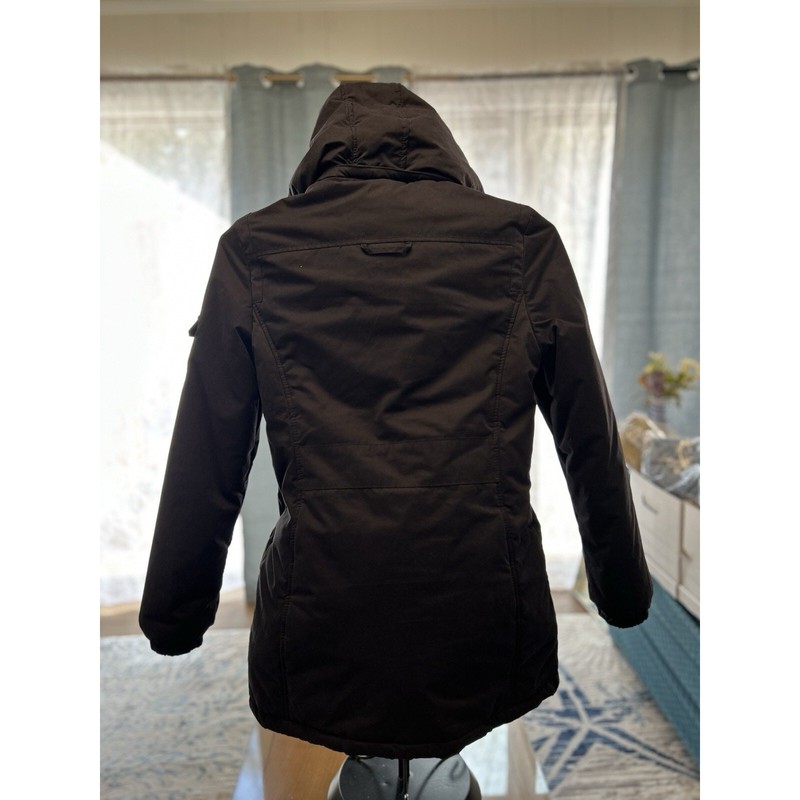 Zara Trafaluc Collection Jacket Women’s Large L Black Full Zip Hoodie Faux Fur