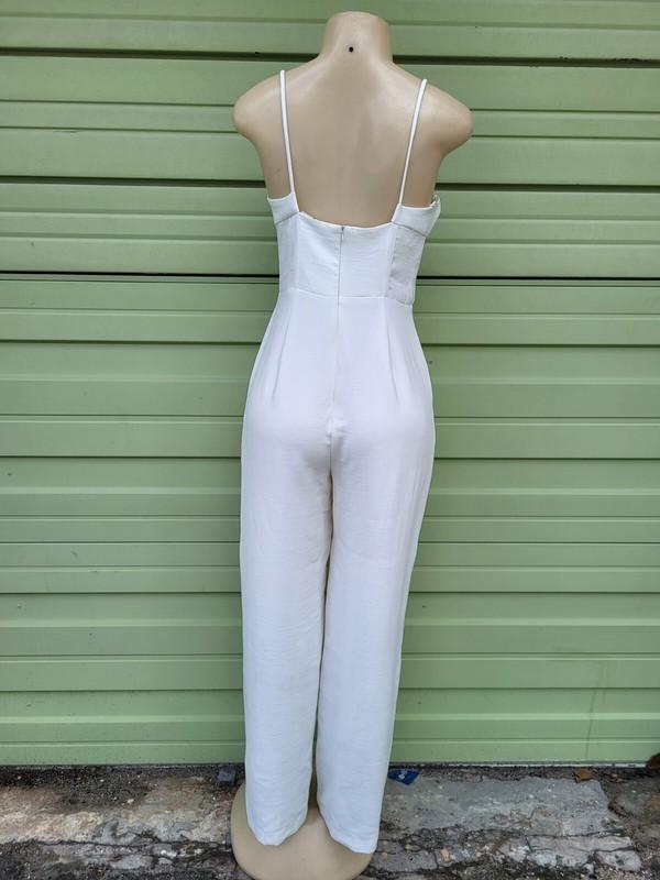 ZARA WIDE LEG PALAZZO CORSETRY INSPIRED DRESS CORSET LIKE WHITE S 8121/624