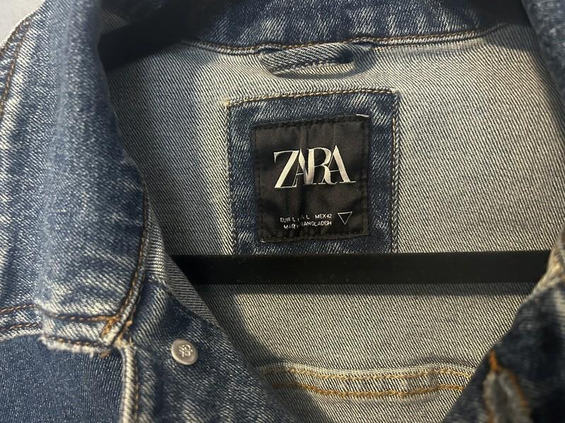 Zara Women's Dark Wash Denim Jean Jacket Size Large