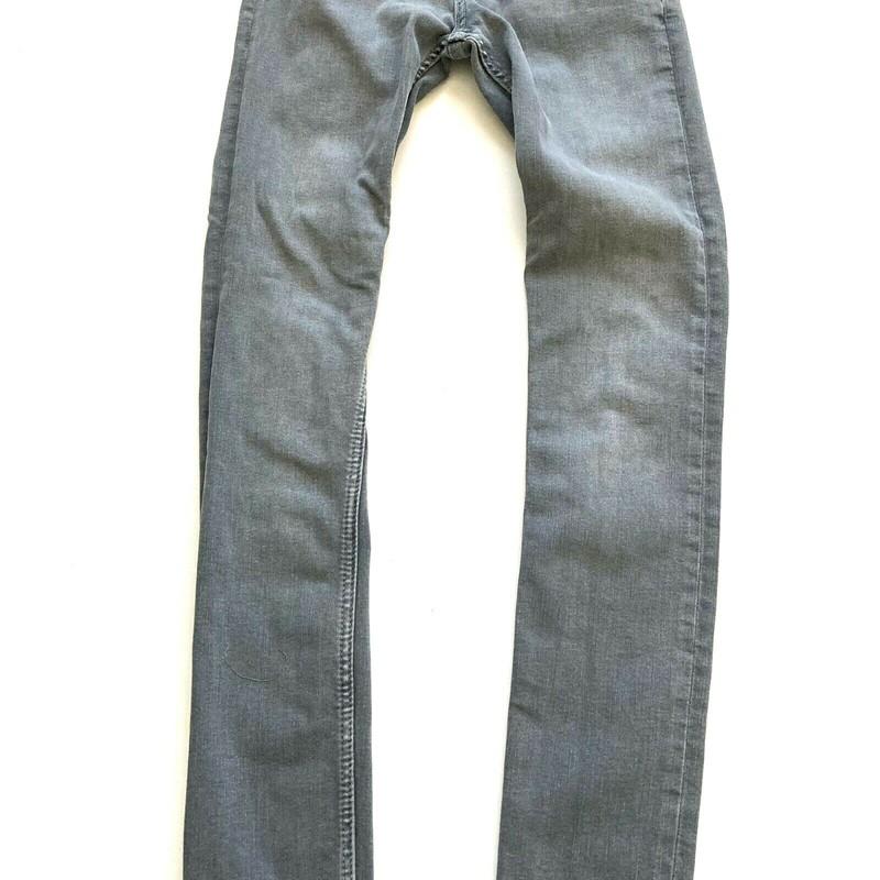 Zara Women's Jeans Size 2 Gray Super Skinny High Waist Distressed Hems