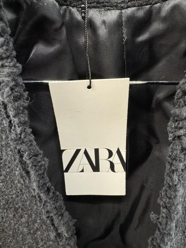 Zara Women's Size L Black Gold Button Up Over Jacket NWT