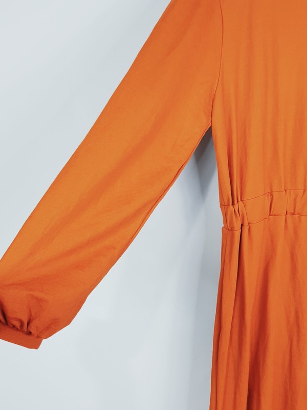 [ ZARA ] Womens Burnt Orange Long Sleeve Jumpsuit Size L Or AU 14