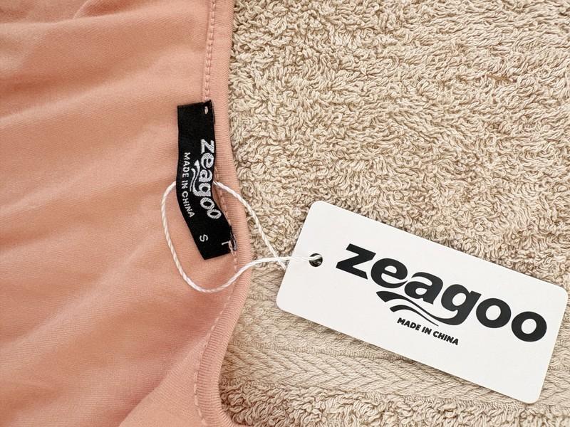 Zeagoo Women's Pink Size S One-Piece Bodysuit Shear Sleeves NWT