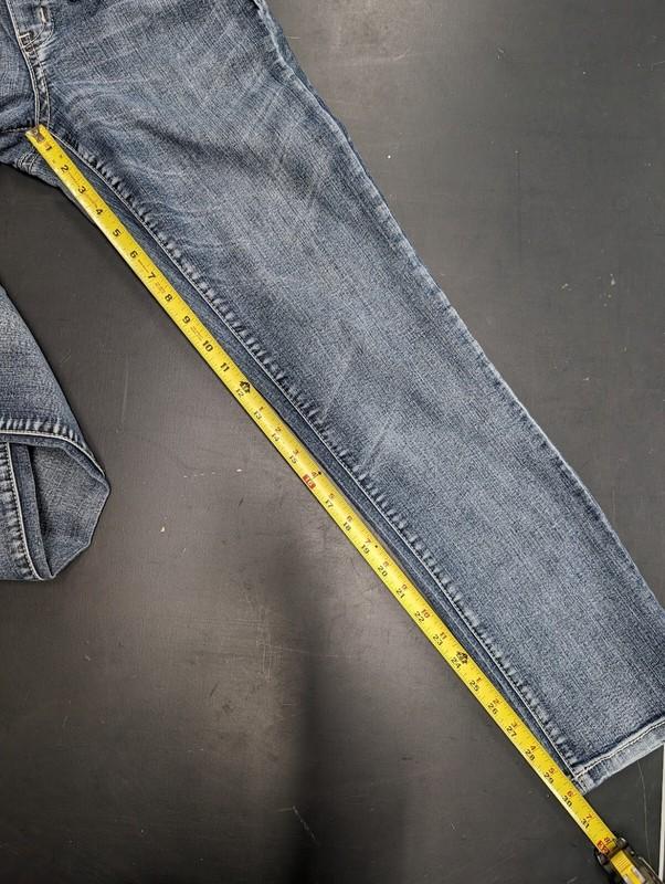 Zenim Size 6 Denim Jegging Pants Embellished Pockets Mid-Low Natural Waist 28
