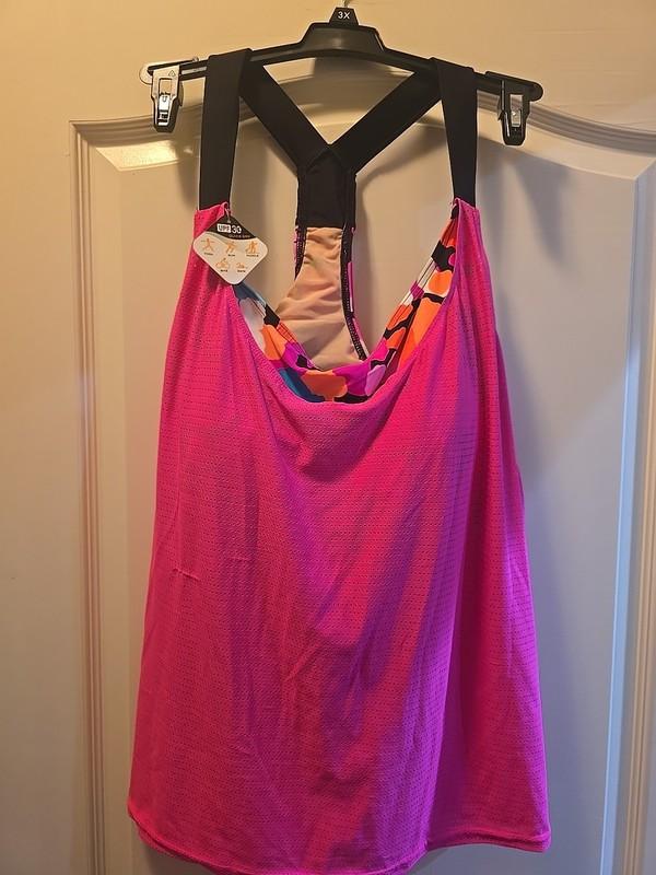 Zeroexposur Sun Smart Wide Strap 2-in-1 Tankini Size 3X 59.00 Retail NWT