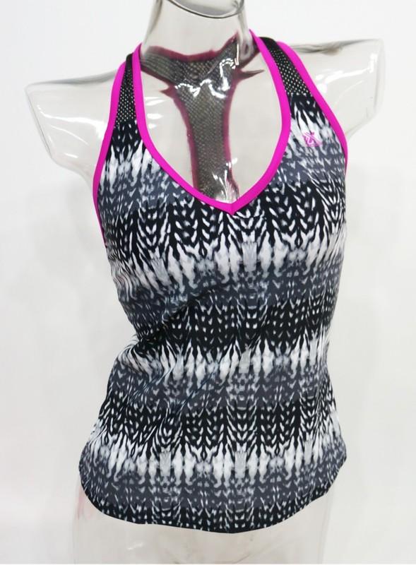 ZeroXposur Mulberry Mesh Racerback Tankini Swim Top Swimwear Women's 6 8 #3510