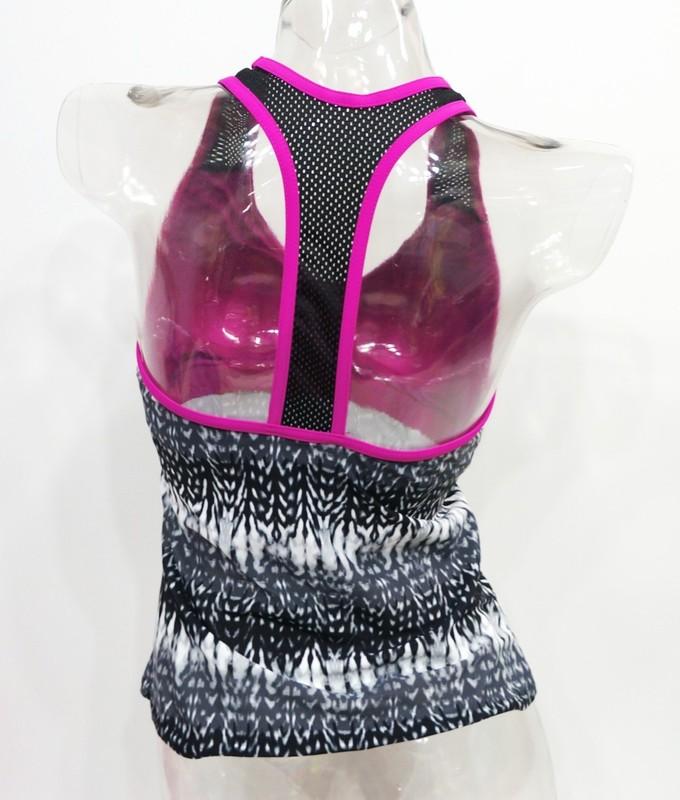 ZeroXposur Mulberry Mesh Racerback Tankini Swim Top Swimwear Women's 6 8 #3510
